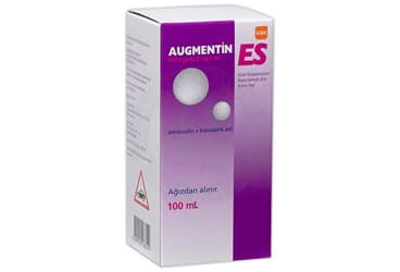 Augmentin ES 600 mg/42,9 mg/5 mL süspansiyon ambalajı