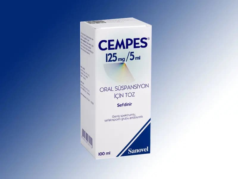 Cempes 125 mg/5 mL oral süspansiyon ürün ambalajı