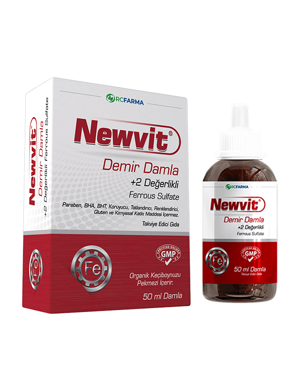 Newvit Demir Damla 50 mL ürün ambalajı